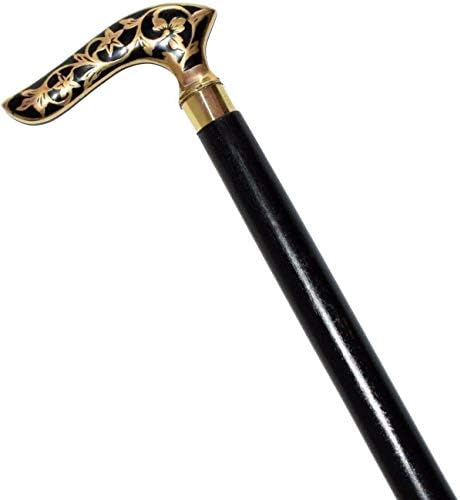 Viktorijanski štap za hodanje trske sa mesinganom dizajnerkom ručke prekrasne trske