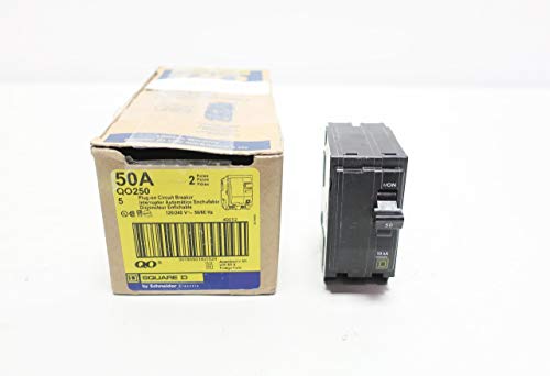 Kutija od 5 kvadratnih D QO250 2P 50A AMP 120 / 240V-AC minijaturni prekidač