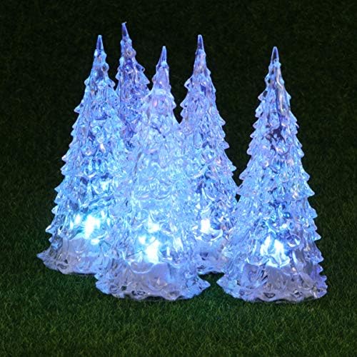 Ipetboom 5pcs tabletop božićno drvce, LED božićno svjetlo Up Xmas Tree Ornament užaren božićno stablo