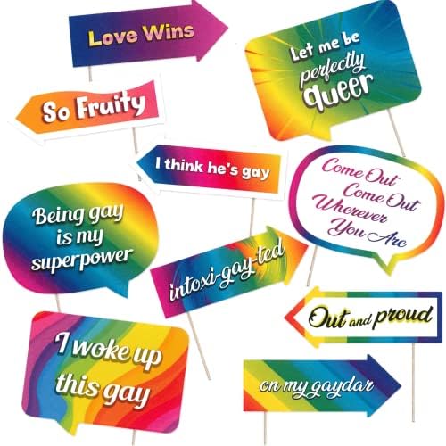 Funny Gay Pride Photo Booth rekvizite-LGBTQ Rainbow Party Dekoracije