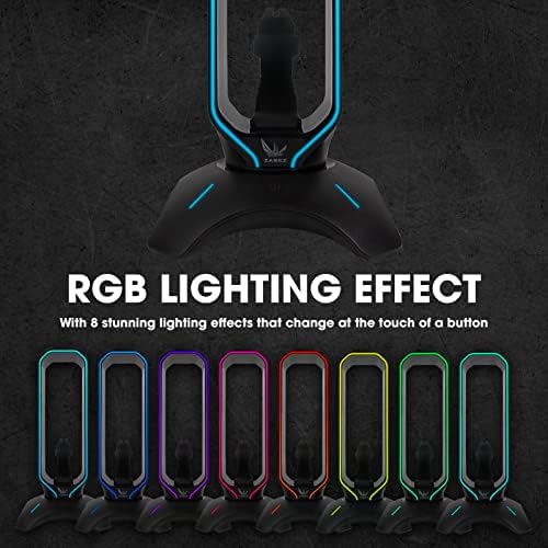 ZADEZ RGB Gaming stalak za slušalice - ZHS - 701G-miš Bungee-ugrađeni 2 brza USB 3.0 porta - RGB LED