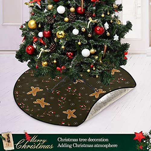 Sretan božićni stabl mat vodootporan stalci za stalke za stalke Mat tepih ispod božićnog drvca Pribor za zaštitu