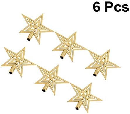 Privjesci za prettyzoom 6pcs Božićno drvce Pentagram privjesak Petokraki plastični star Topper Privjesak