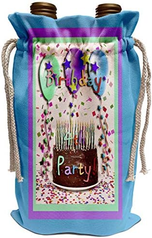 3Droza Bordery Rođendan za rođendan - četvrti rođendan Stranka Poziv Čokoladni kolač - vinska torba
