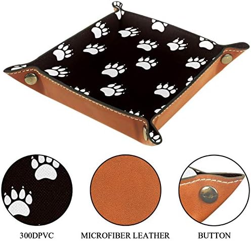 Lyetny Cat Dog Paw Organizator pladanj za skladištenje plašta Beddide Caddy Desktop ladica Promjena tipke Novčanik Coin Box Play Storay Valet, 20.5x20.5cm