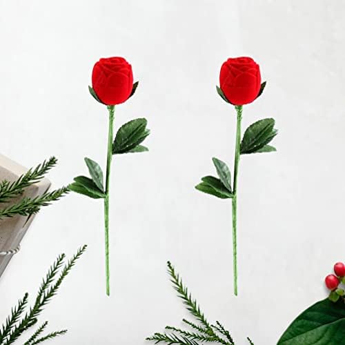 Aboofan kostim nakit ruži ružičasti kutija za angažovanje ruže cvjetni oblik oblika za korjenje Predložite
