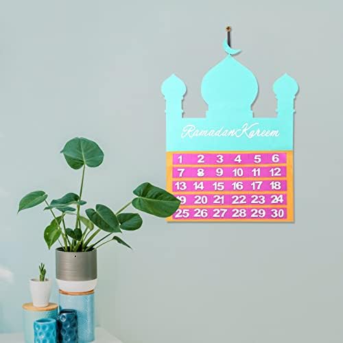 Didiseaon Home Decoration Ramadan Advent Calendar Eid Calendar odbrojavanje kalendar Hanging Felt Eid