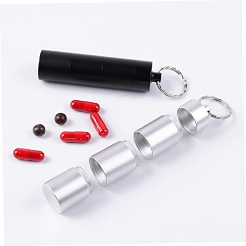 Hemoton Kutija Putni Kontejner Metalni Privjesak Za Ključeve Mini Privjesak Za Ključeve Potpuno Pilule Mini