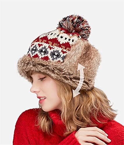 CZDYUF zaštita uha jesen i zimski ženski pleteni šešir vjetrootpornih sportskih kapa toplog šešira