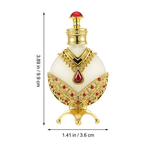 Artibetter 10ml Vintage Travel Perfime boce crvena kapa Dekorativni metalni parfemski boca arapski stil
