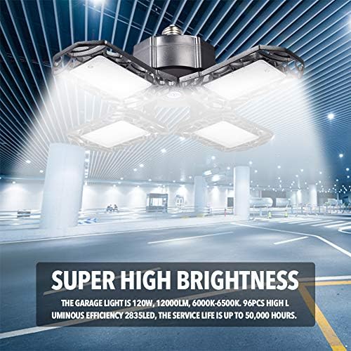 ZTho podesiva garažna svjetla Deformabilna stropna svjetlost, stropni svjetiljci za učvršćivanje, LED garažna