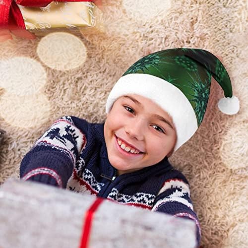 Molekule virusa pliš Božić šešir Naughty i lijepo Santa kape sa pliš obodom i Comfort Liner Božić ukras