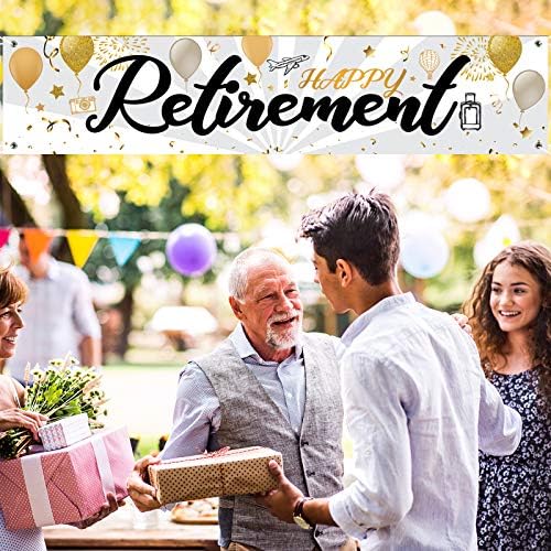 Sretan penzionisan nalog horizontalnog velikog srećnog mirovine potpisa za penziju tkanine za penzioniranje
