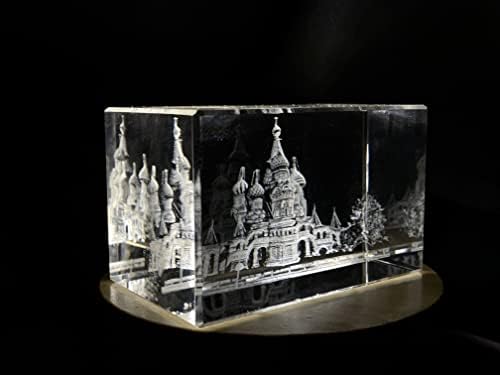 Katedrala sv. Basila 3D ugravirani kristal čuva suvenir