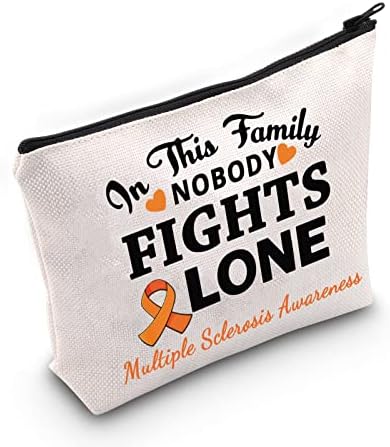 MBMSO MS Multiple Sclerosis Awareness pokloni torba za šminkanje Ms Survivor poklon Ms Warrior pokloni narandžasta