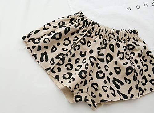TODDLER Baby Girls Leopard Ispis ljetna odjeća Set majica i kratke hlače 2pcs odijelo