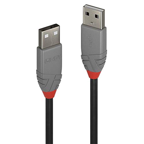 Lindy USB 2.0 Tip A / Tip kabl, antralin, crni, 0,5m