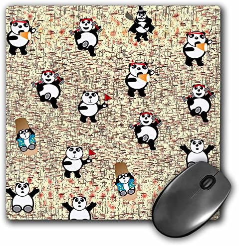 3Droza LLC 8 x 8 x 0,25 inča Panda medvjeda miša
