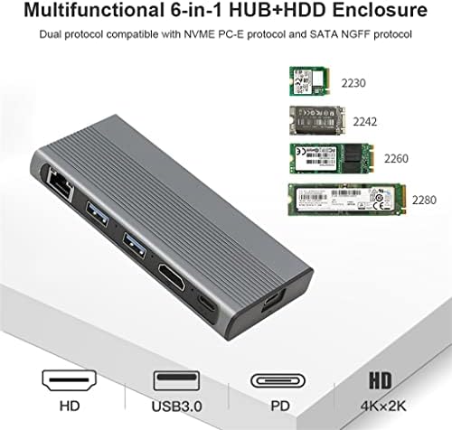 N / A USB C HUB Tip C 3.1 do M. 2 30Hz 1 10Gbps M. 2 SSD kućište USB C HUB Splitter R Adapter