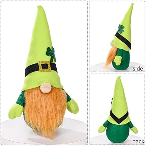 BBYEADC ručno rađen zeleni leprechauns Tonte Santa Gnome Figurine igračka za dekoraciju Svetog