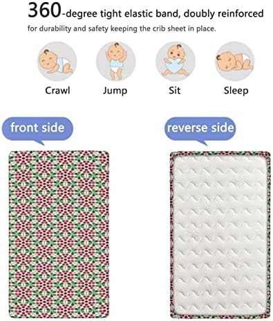 Nature Tematsed Mini Crib listovi, prenosivi mini krevetići ultra mekani madrac madrac sa krevetom ili kreveta