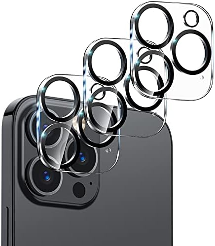 Aenoko [3 pakovanje] zaštita sočiva kamere od kaljenog stakla kompatibilna za iPhone 14 Pro 6.1 inch ＆ iPhone 14 Pro Max 6.7 inch 2022, futrola/Visoka definicija [ne utiče na noćni snimak]