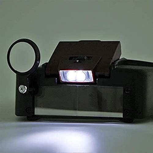 RALIRA 10x traka za glavu lupa naočare u stilu lupa sočiva LED svjetla lupa mikroskop za popravku čitanja nakita za sat