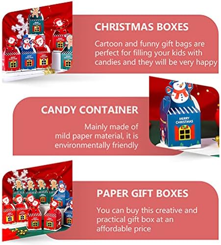 ValicLud 10pcs Delikatne božićne obrade kutije papir poklon kutija Dijelični dekor kontejnera Candy