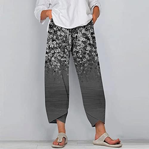 Xiloccer planinarske pantalone Žene Duge Ležerne prilike za pantalone za print Lady Wide pantalone Nogavice