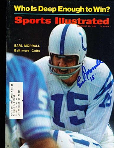1968 Earl Morrall 15 Colts potpisan Sports illustrated psa / DNA-Autogramed NFL časopisi