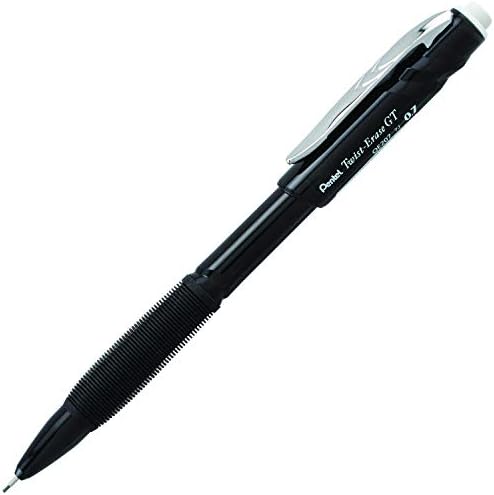 Pentel Twist-brisanje GT, 0,7 mm, mehanička olovka transparentna crna, kutija od 12
