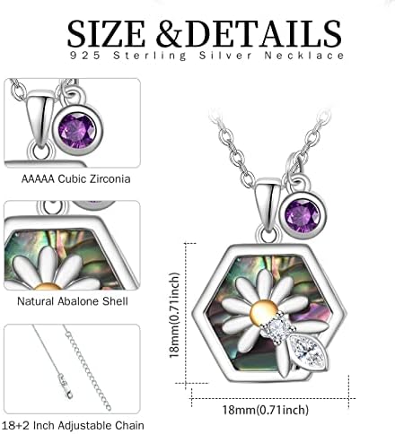 Ohayoo daisy / gljiva / pčela saće urnu ogrlica za pepeo 925 srebrna kremacija ogrlica pepeo ogrlica sa ogrlicama