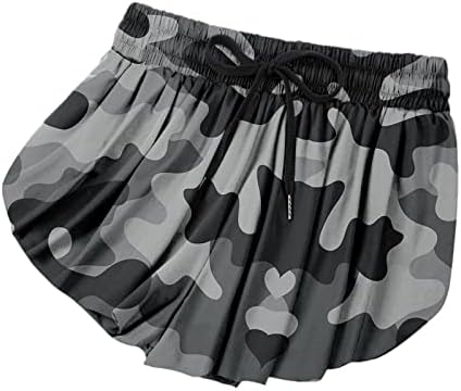 IIUS Atletičke suknje visokog struka sa šorcama Žene Pleted Flowy Golf Skorts 2 u 1 mini suknja Trčevi