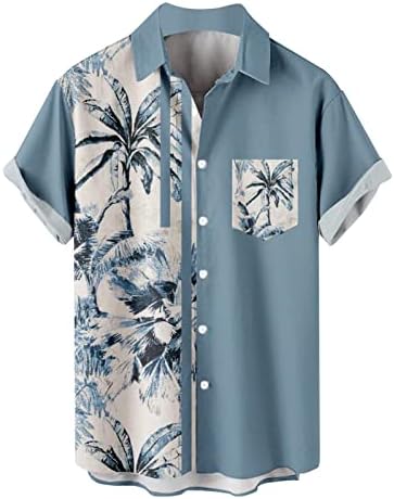 Muška košulja za kuglanje Rockabilly Style Vintage Bowling košulja Brzo suho Retro 1950S smiješne muške havajske