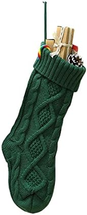 Milimada 18 inča Velike božićne čarape 4pack, božićne čarape Dvostrani kabel pleteni Xmas Čarape za obiteljski