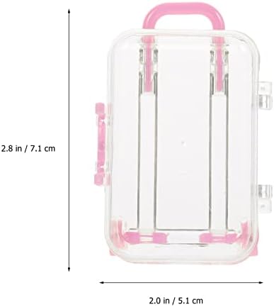 Besponzon 24 Pack Mini kofer bombona, minijaturni kofer za kotrljanje s prozirnim poklopcem,