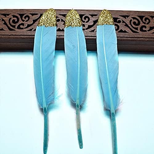 20kom Zlatna pačja Pera zanati dekoracija za vjenčanje 10-15cm prirodno guščje perje za izradu nakita
