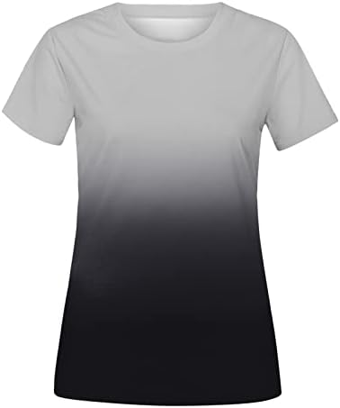 Slatki vrhovi Ters Ters Labavi kratkih rukava TURS tiskani vježbanje vrhovi ljetnih vrhova za žene klasične majice za bluze