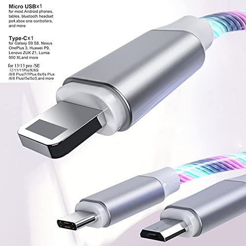 Bdqq kabl za punjenje, višenamjenski kabl za punjenje pametno šareno svjetlo užareni USB kabl za brzo punjenje