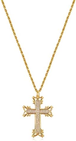 Dremmy Studios Dainty Gold Ankh Cross ogrlica 18k zlato ispunjen jednostavno molite za mir Ankh Cross životinja