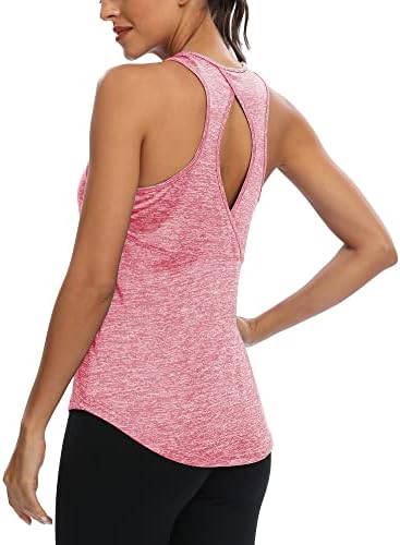 Clicilen Women Workout Tank Tops Sleeveless Yoga Shirts Cute Racerback Tank