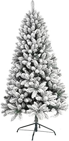 CywiQ veštačko božićno drvce, spuštena snježna ukrašena drveća ukrašena borovom drvećem čvrste metalne