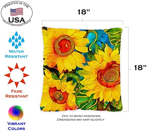 Toland Home Garden 761235 Set od 2 sunčanog suncokreta Sunčevi jastuk pokriva 18x18 inčni cvijet na otvorenom
