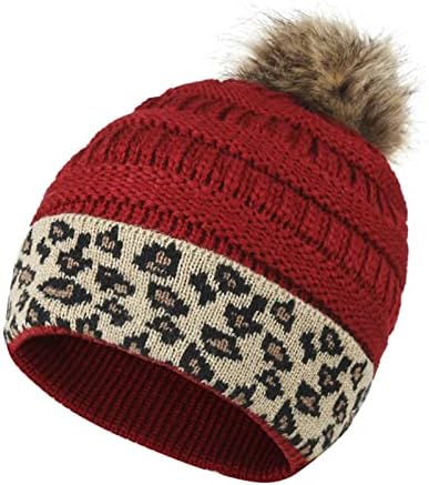 Leopard Woolen Winter Pleted Neutralno toplo odrasli Ananas na otvorenom držite šešire 2021 šešir