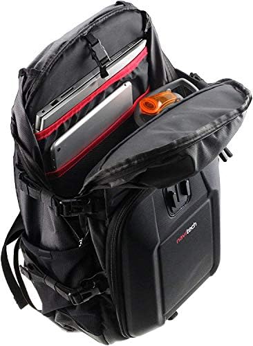 Navitech action backpack i siva futrola za pohranu s integriranim remenom prsa - kompatibilan sa AEE Magicam