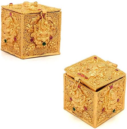 Vedic Vaani Lakshmi Laxmi Bacper Dibbi Kutija u Zlatnoj matrici Završite za poklon kutiju