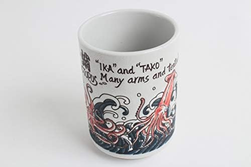 Mino Ware Japanska keramika Sushi Yunomi Chawan čaj za čaj i hobotnica Ika & Tako Made u Japanu