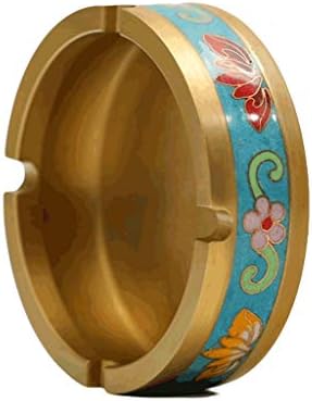 Zanzan Cloisonne Enamel pepeljara ručno izrađena mesingana ladica pepela multifunkcionalna kloizna emajl boja držač pepela dekoracija dekoracija -2 boje
