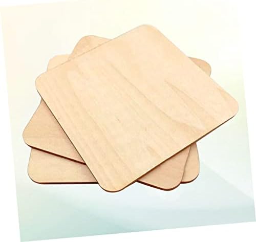 BESTOYARD 100kom komada DIY kriške drveta šperploča Lim drveni komadi za izradu kvadratna drvena