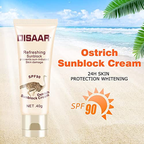 DISAAR BEAUTY krema za sunčanje osvježavajuća krema za sunčanje za lice za vrat ruke šteta kože SPF 60/90 pa++ UVA/UVB zaštita 40ml / 1.35 fl.oz